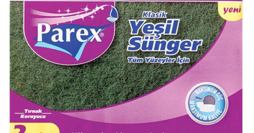 Parex Klasik Yeşil Oluklu Sünger 2'li nin resmi