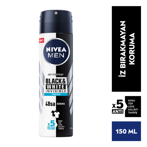 Nivea Men Invisible Fresh Sprey Deodorant 150 Ml nin resmi