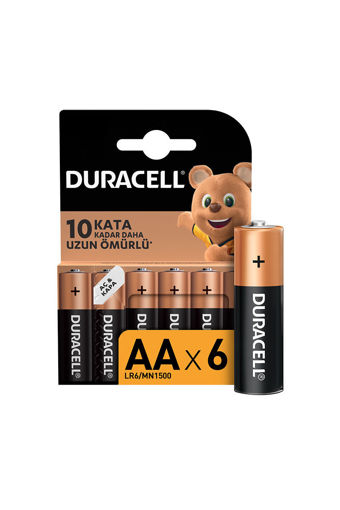 Duracell Basic Kalem Pil AA 6'lı nin resmi