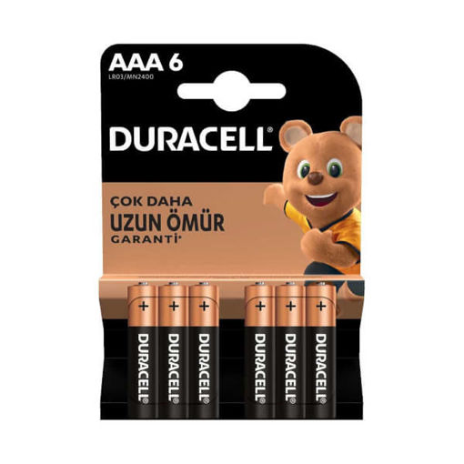 Duracell Basic AAA İnce Kalem Pil 6'lı nin resmi