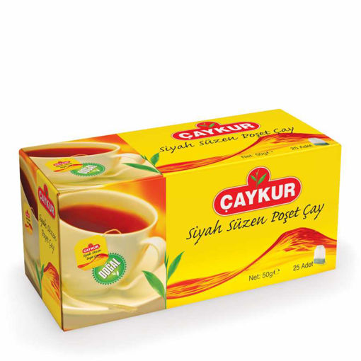 Çaykur Siyah Süzen Bardak Poşet Çay 25'li 50 Gr nin resmi