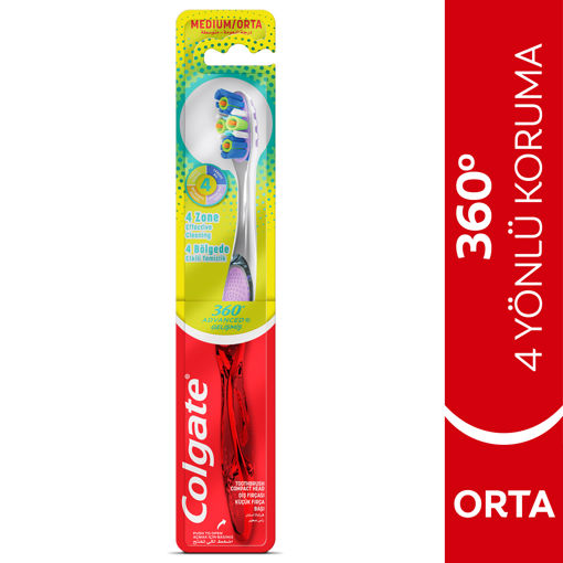 Colgate 360° Gelişmiş 4 Yönlü Koruma Diş Fırçası Tekli nin resmi