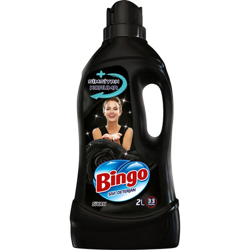 Bingo Siyahlar İçin Sıvı Çamaşır Deterjanı 2 Lt nin resmi
