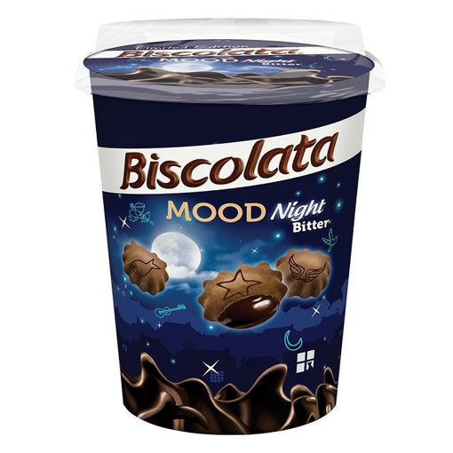 Biscolata Mood Bitter Çikolata Dolgulu Bisküvi 125 Gr nin resmi