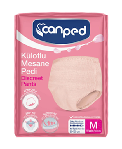Canped Orta Boy Külotlu Mesane Pedi 10'lu nin resmi
