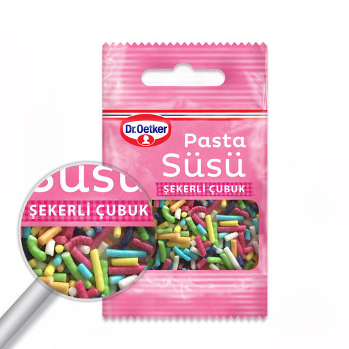 Dr.Oetker Şekerli Çubuk Pasta Süsü 10 Gr nin resmi