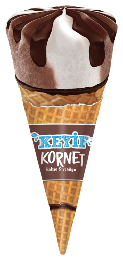 Algida Keyif Cornetto Çikolata&Vanilya Aromalı Dondurma 105 ML nin resmi