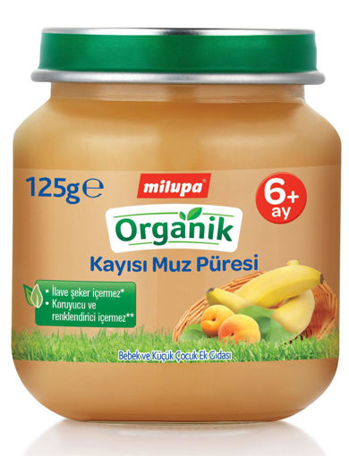Milupa Organik Kayısı Muz Kavanoz Maması 125 Gr nin resmi