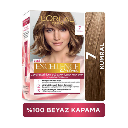L'Oreal Paris Excellence Creme 7 Kumral Saç Boyası nin resmi