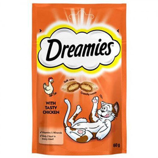 Dreamies İç Dolgulu Tavuklu Kedi Ödül Bisküvisi 60 Gr nin resmi