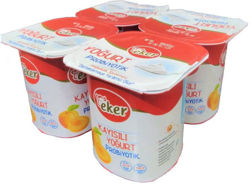 Eker Kayısılı Probiyotik Yoğurt 4*100 Gr nin resmi