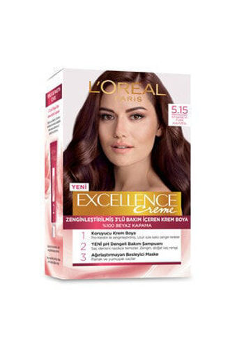 L'Oreal Paris Excellence Creme Buzul Kahve 5.15 Saç Boyası nin resmi