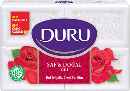 Duru Saf ve Doğal Gül Kokulu Banyo Sabunu 4*150 Gr nin resmi