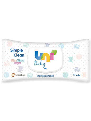 Uni Baby Simple Clean Islak Bebek Mendili 72'li nin resmi