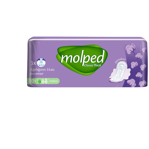 Molped Kanatlı Normal Hijyenik Ped 10'lu nin resmi