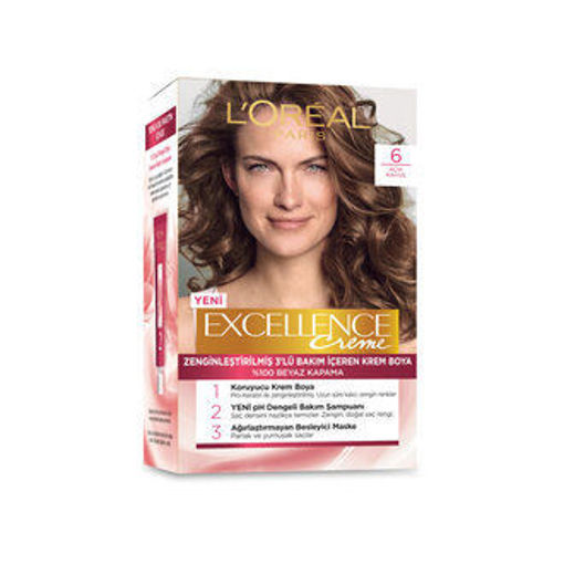 L'Oreal Paris Excellence Creme Açık Kahve 6 Saç Boyası nin resmi