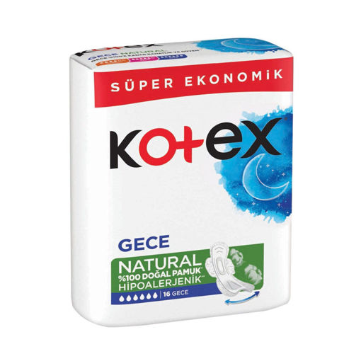 Kotex Natural Ultra Gece Hijyenik Ped 16'lı nin resmi