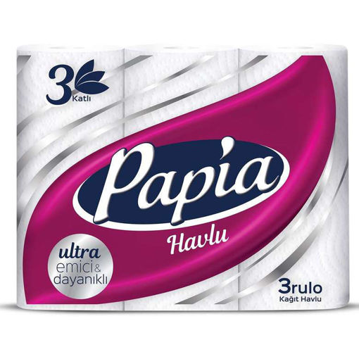 Papia 3 Katlı Kağıt Havlu 3'lü nin resmi