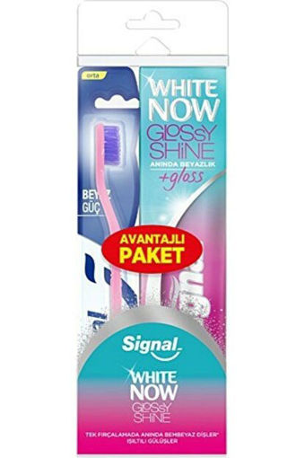 Signal White Now Glossy Shine Diş Macunu 75 Ml+Diş Fırçası nin resmi