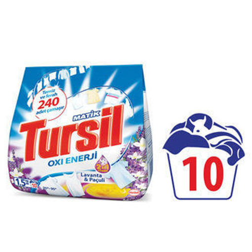 Tursilmatik Lavanta&Paçuli Toz Çamaşır Deterjanı 1,5 Kg nin resmi