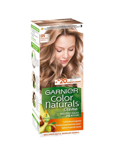 Garnier Color Naturals 8 Doğal Açık Kumral Saç Boyası nin resmi
