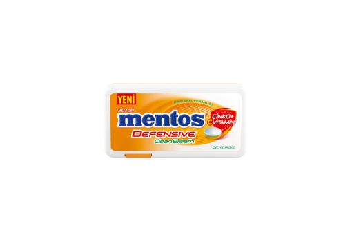 Mentos Defensive Clean Breath Çinko + C Vitamin 21 Gr nin resmi