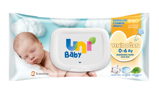 Uni Baby Yenidoğan Islak Mendil 40'lı nin resmi
