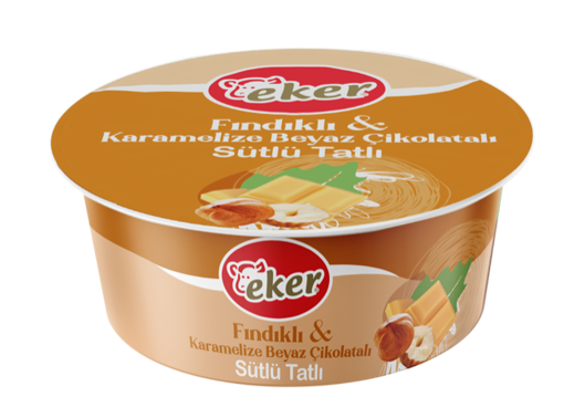 Eker Fındıklı & Karamelize Beyaz Çikolatalı Sütlü Tatlı 125 Gr nin resmi