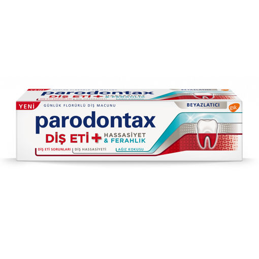 Paradontax Diş Eti Hassasiyet ve Ferahlık Beyazlık Diş Macunu 75 Ml nin resmi