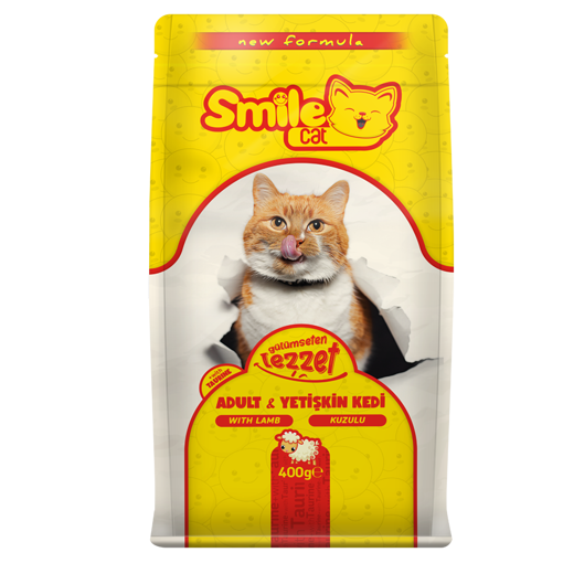 Smile Cat Kuzulu Yetişkin Kedi Maması 400 Gr nin resmi