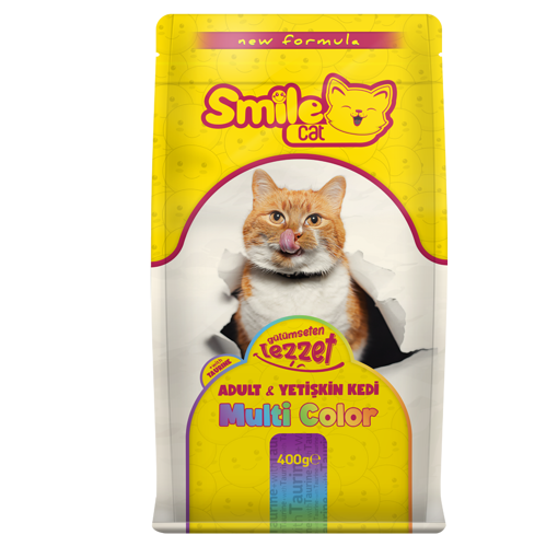 Smile Cat Multi Color Yetişkin Kedi Maması 400 Gr nin resmi