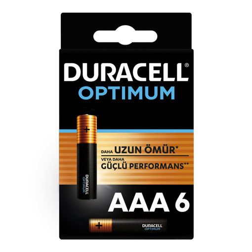 Duracell Optimum 6'lı AA Kalın Kalem Pil nin resmi