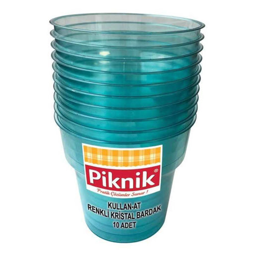 Piknik Şeffaf Bardak 10 Adet nin resmi