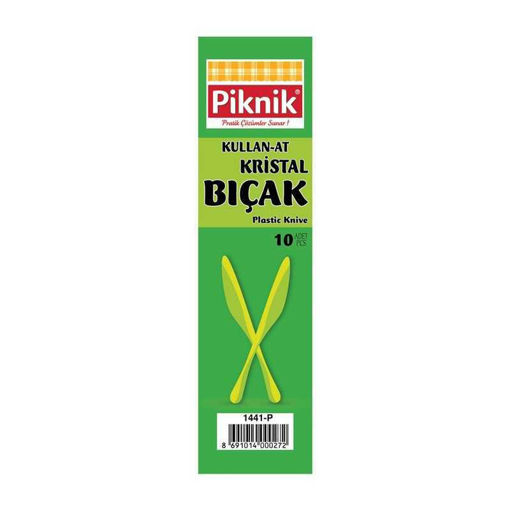 Piknik Şeffaf Bıçak 10 Adet nin resmi