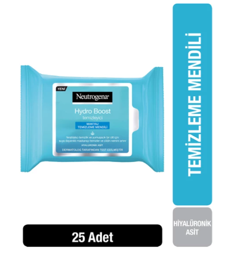 Neutrogena Hydro Boost Makyaj Temizleme Mendili 25'li nin resmi