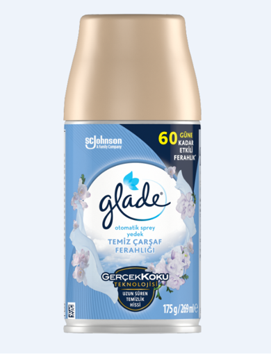 Glade Otomatik Sprey Kit Temiz Çarşaf Ferahlığı Oda Kokusu nin resmi