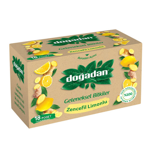 Doğadan Zencefil Limon Kabuklu Bitki Çayı 18'li nin resmi
