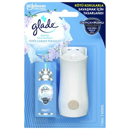 Glade Banyo Otomatik Sprey Kit Temiz Çarşaf Ferahlığı nin resmi