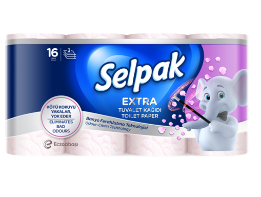 Selpak Extra Banyo Ferahlatma Tuvalet kağıdı 16'Lı nin resmi