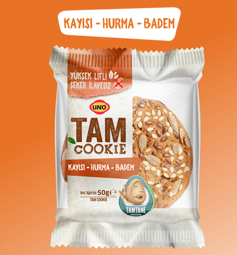 Uno Tam Cookies Kayısı&Hurma&Badem 50 Gr nin resmi