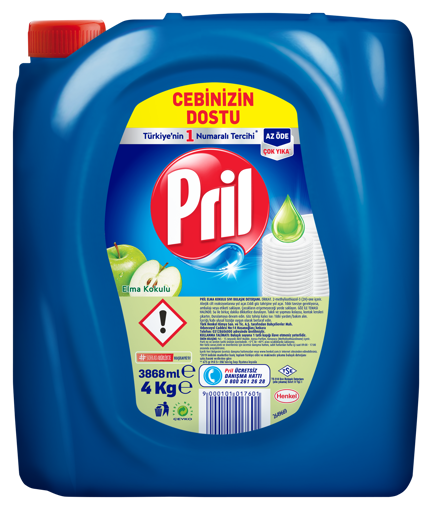 Pril Elma Kokulu Sıvı Bulaşık Deterjanı 4 Kg nin resmi