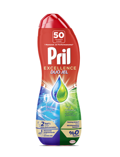 Pril Gold Yağ Çözücü Bulaşık Makinesi Jel Deterjanı 50 Yıkama 1000 Ml nin resmi