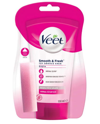 Veet Pure Normal Ciltler İçin Duşta Tüy Dökücü Krem 150Ml nin resmi