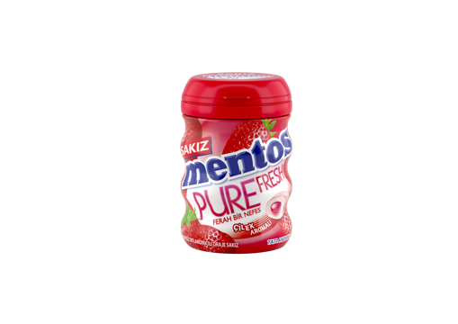 Mentos Pure Fresh Çilek Aromalı Sakız 60 Gr nin resmi