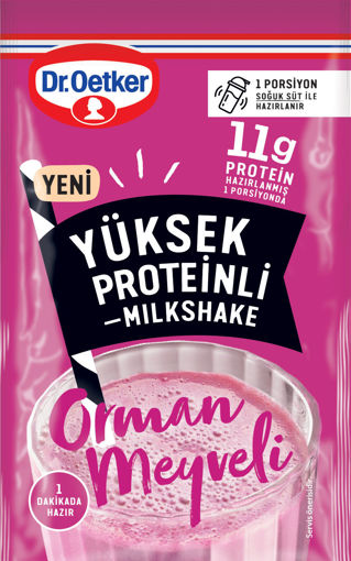 Dr.Oetker Yüksek Proteinli Milkshake Orman Meyveli 15 Gr nin resmi