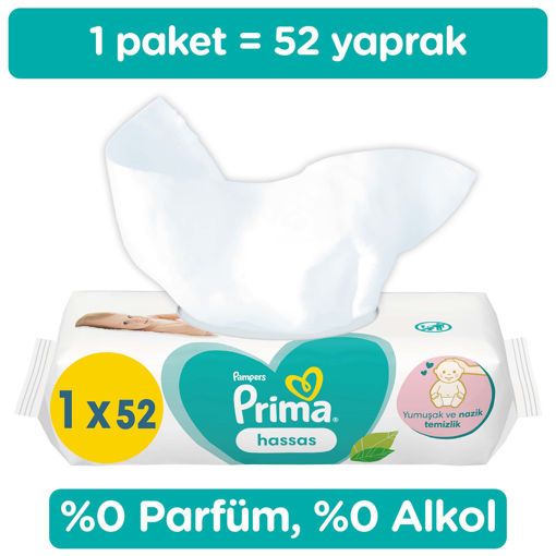 Prima Sensitive Islak Havlu 52'li nin resmi
