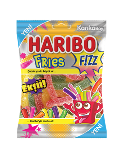 Haribo Fizz Fries Ekşi 70 gr nin resmi