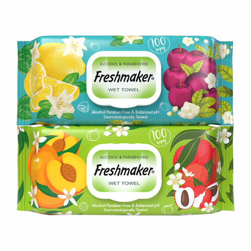 Fresmaker Meyve Kokulu Islak Mendil 100'lü nin resmi