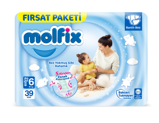 Molfix Bebek Bezi 6 Beden Ekstra Large Fırsat Paketi 39 Adet nin resmi