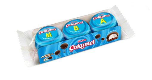 Ülker Çokomel 3lü Marshmallowlu Büsküvi nin resmi